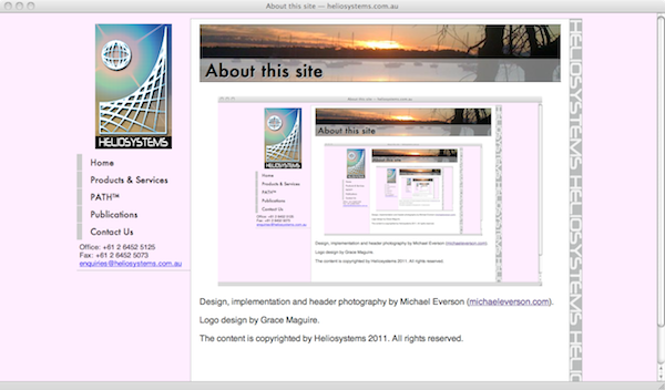 Screenshot of this page, with has a screenshot of this page in it and so on...